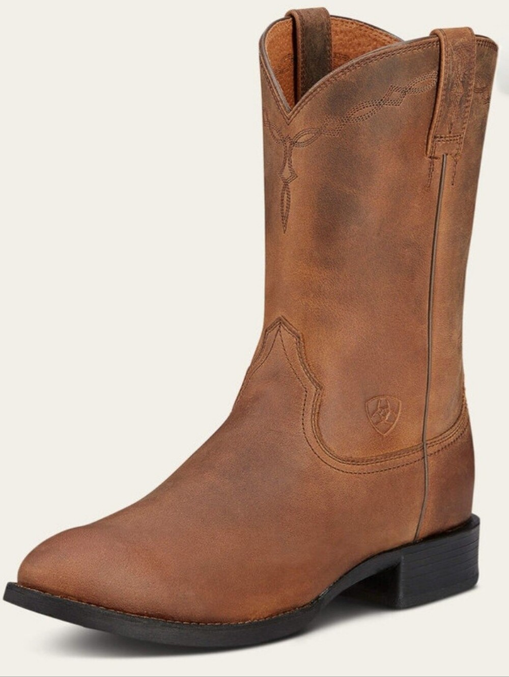 Ariat "Heritage Roper" Western Cowboy Boot Brown Leather | Men's Size 9.5D